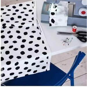 New Ikea Cotton Pre-cut Fabric Dot Pattern